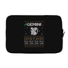 gemini christmas ugly sweater Laptop sleeve