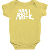 popular han shot first Baby Bodysuit