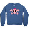 fummy pink skull long sleeve Crewneck Sweatshirt