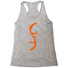 helix of heroes funny retro sci fi superhero symbol cool logo Racerback Tank