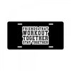 workout License Plate