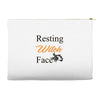 resting witch face   fall t shirt   funny halloween Accessory Pouches