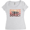 Sunset Women's Triblend Scoop T-shirt