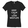 westlife white logo Women's V-Neck T-Shirt