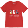 happy meowr V-Neck Tee