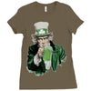 st patricks day  uncle sam Ladies Fitted T-Shirt