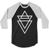 triangle printed 3/4 Sleeve Shirt
