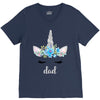 birthday unicorn family series dad V-Neck Tee