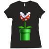 nintendo mario brothers piranha plant Ladies Fitted T-Shirt