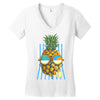 pineapple sunbathe Women's V-Neck T-Shirt