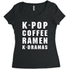 k pop coffee ramen k dramas Women's Triblend Scoop T-shirt