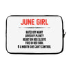 June Girl Hated By Many Laptop sleeve
