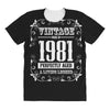 vintage made in 1981 perfectly aged a living legend All Over Women's T-shirt