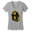 house of badger Women's V-Neck T-Shirt
