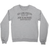 my girlfriend has an awesome boyfriend Crewneck Sweatshirt