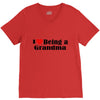 i love being a grandma V-Neck Tee