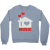 new i love house Crewneck Sweatshirt