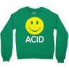 acid house smiley face 90's rave club hardcore party Crewneck Sweatshirt