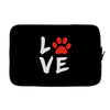 love dog paw Laptop sleeve