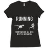 running, we all need a little motivation Ladies Fitted T-Shirt