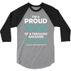 i'm a proud dad of freaking awesome nurse 3/4 Sleeve Shirt
