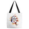 American Flag Q Fire Tote Bags