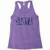 santa colorful glitter Racerback Tank