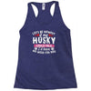 if my husky could talk Racerback Tank