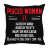 Pisces Woman Throw Pillow
