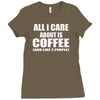 all i care about is coffee Ladies Fitted T-Shirt