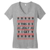 Emo Gothic Ugly Christmas Sweater Women's V-Neck T-Shirt