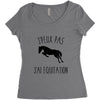 j'peux pas j'ai &eacute;quitation Women's Triblend Scoop T-shirt