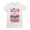 There's This Boy Who Stole My Heart He Calls Me Momma Ladies Fitted T-Shirt