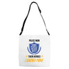 police mom  i rised mine Adjustable Strap Totes