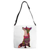 floral fox Adjustable Strap Totes