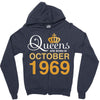 queens are born in october 1969 Zipper Hoodie