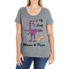 mama &amp; pizza dinasour Ladies Curvy T-Shirt