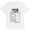 June Girl Facts Cancer V-Neck Tee