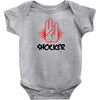 offensive t shirt shocker 3 fingers rude tee funny shirt Baby Onesie