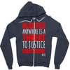 injustice anywhere is a threat Zipper Hoodie