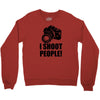 i shoot people t shirt funny photographer tee camera photography digit Crewneck Sweatshirt