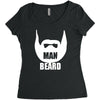 man beard funny mens Women's Triblend Scoop T-shirt