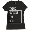 think outside the box Ladies Fitted T-Shirt