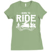 born to ride funny Ladies Fitted T-Shirt