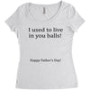 dad balls greeting Women's Triblend Scoop T-shirt