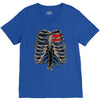 ribcage and heart V-Neck Tee