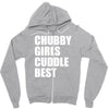 chubby girls cuddle best Zipper Hoodie