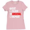eat sleep arsenal Ladies Fitted T-Shirt