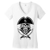 skull with beard Women's V-Neck T-Shirt