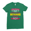 i never dreamed i'd grow up to be a super cool motocross mom but here Ladies Fitted T-Shirt